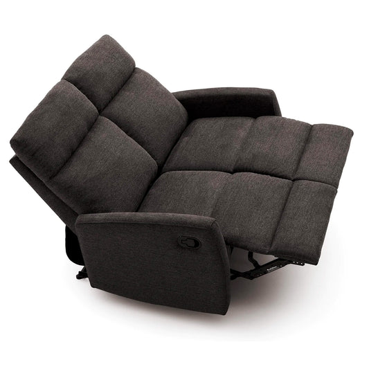 Sofá relax 2 plazas Lancia marrón oscuro