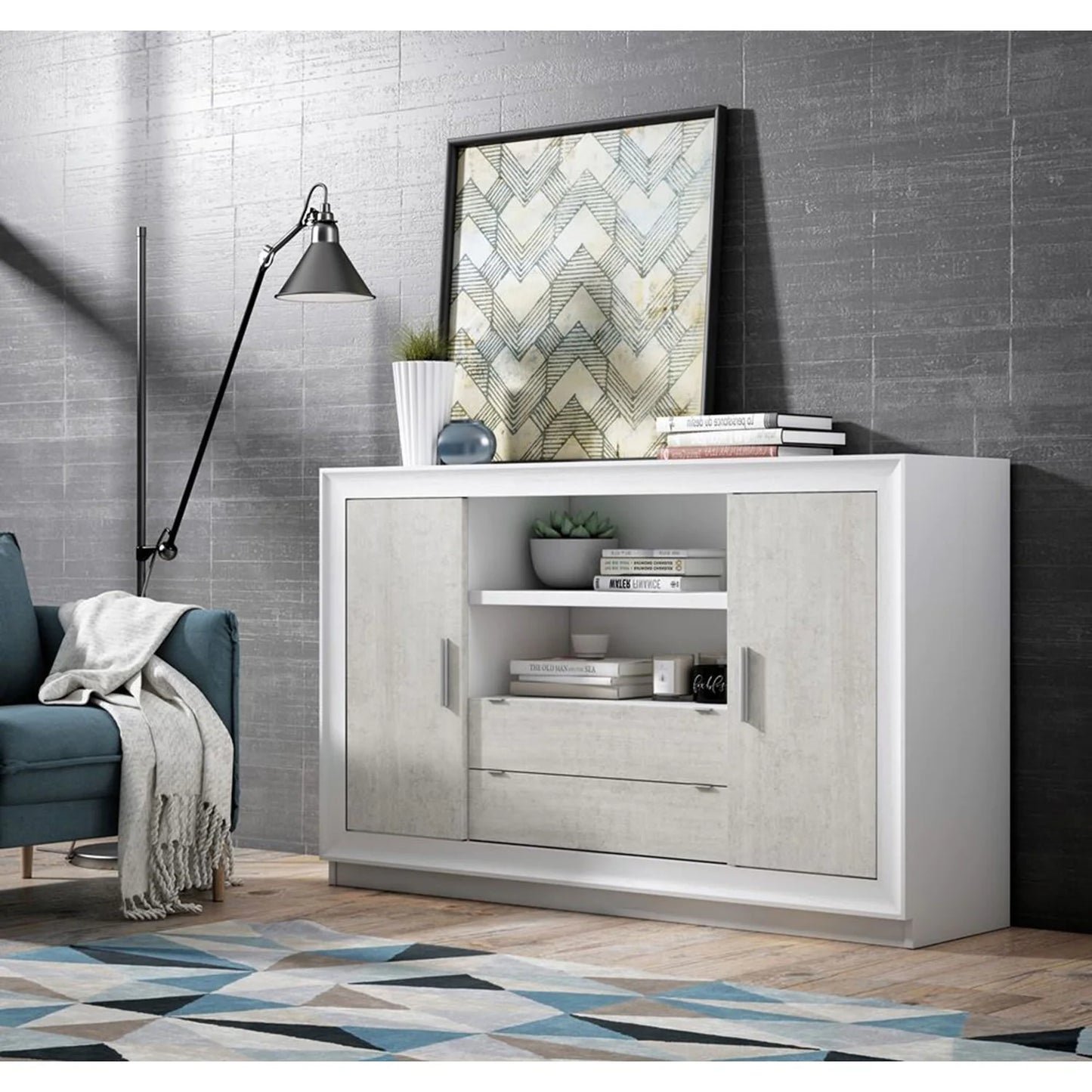 Aparador Blanco-Pozzolana 155 cm