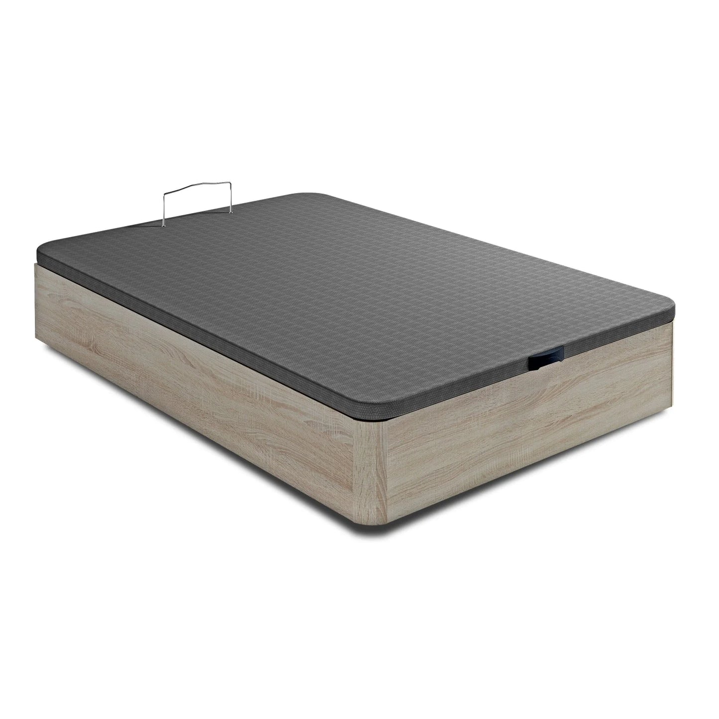 Canapé abatible 22mm. barato tapa tapizada 150 x 190 cm.roble sonoma