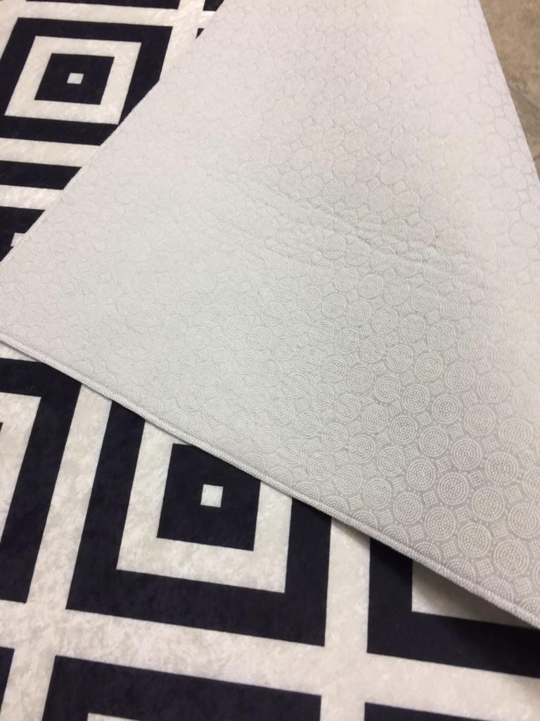 Alfombra Luxury Blanco y Negro 160x230 cm