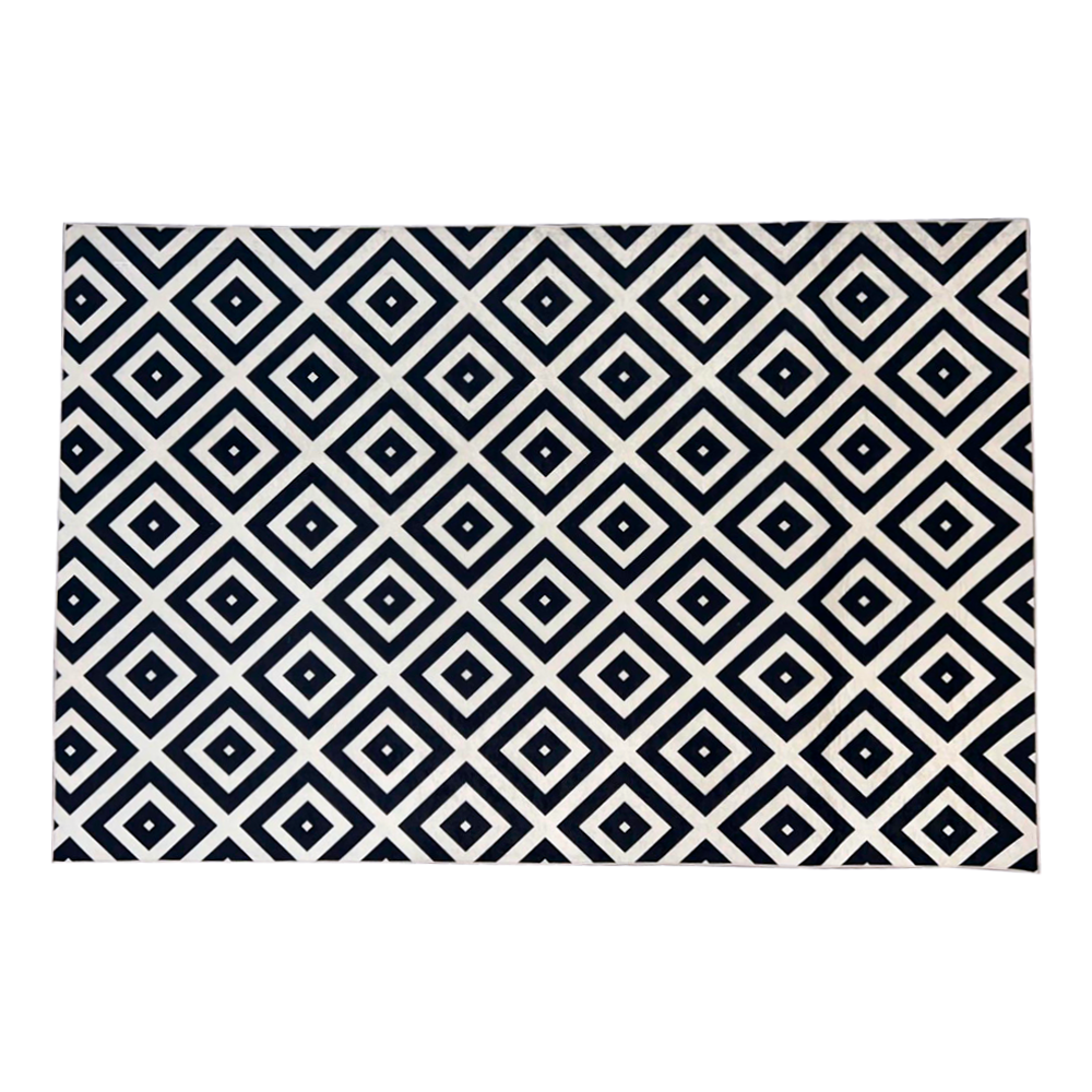 Alfombra Luxury Blanco y Negro 160x230 cm