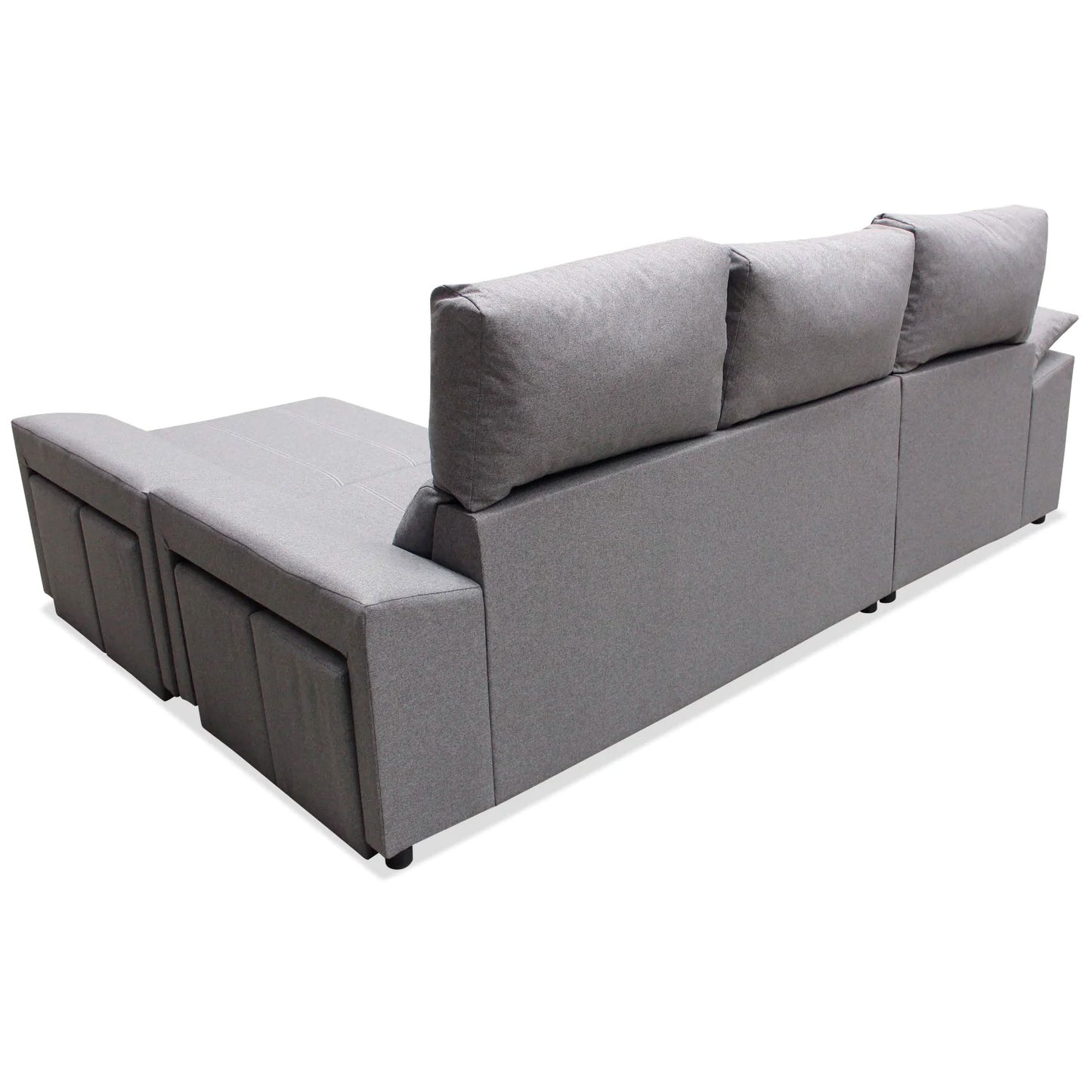 Sofá chaise longue Amelia multipufs 260 cm