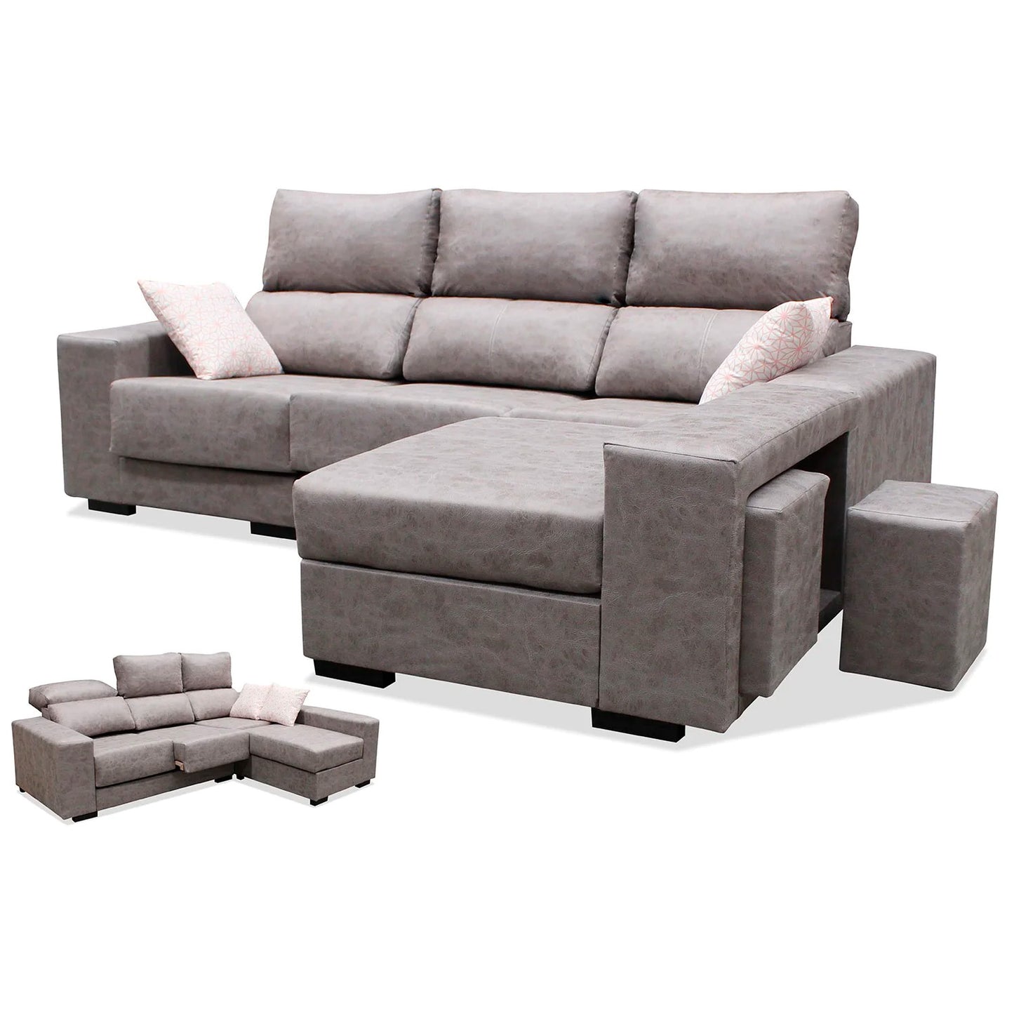 Sofá chaise longue Delia 260 cm