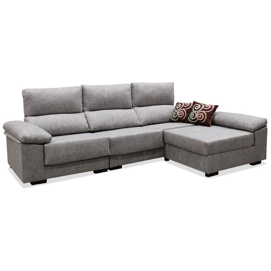 Sofá cheslongue Alicia 300 cm. asientos reclinables y extensible