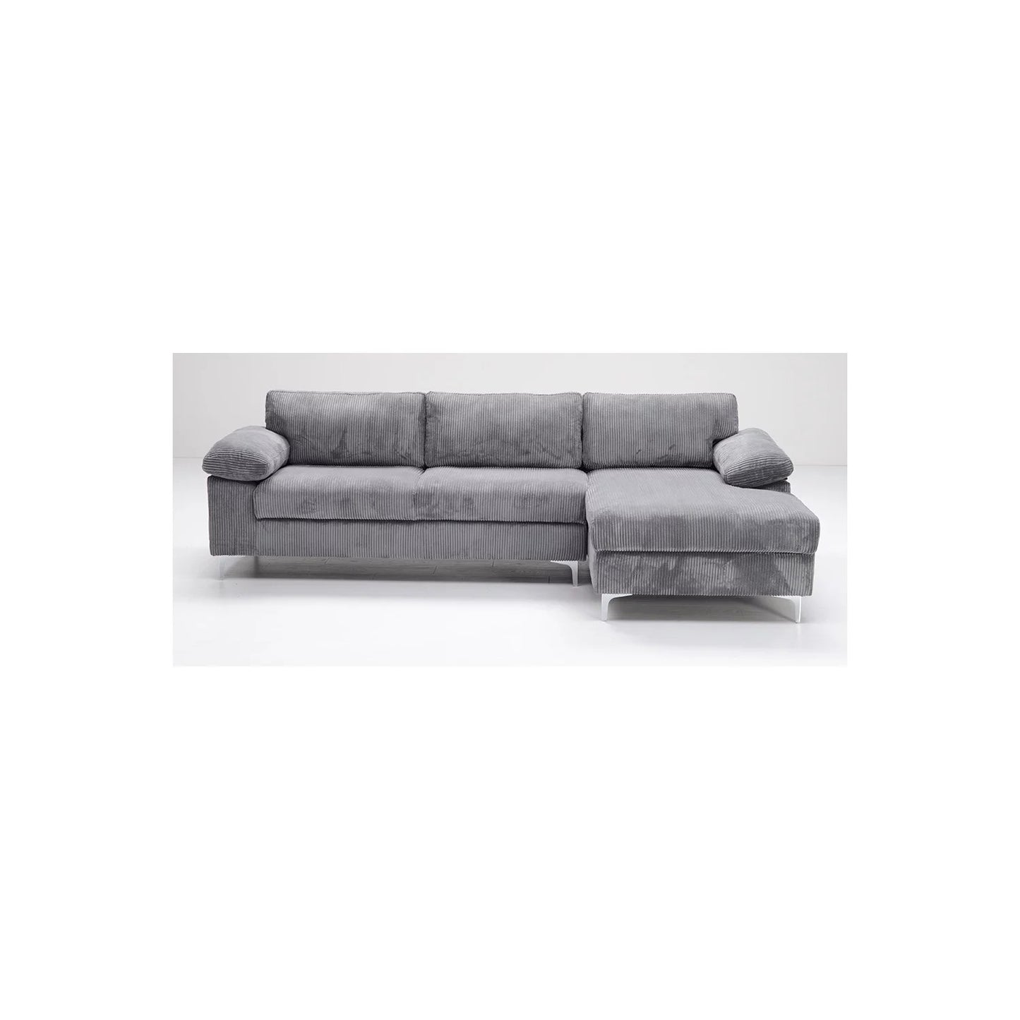 Sofá chaise longue derecha ZÜMI 260 cm gris