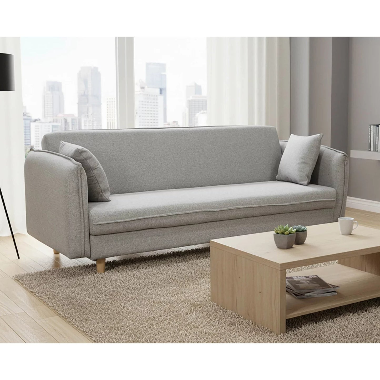 Sofá cama con arcón gran capacidad VANI beige 203 cm