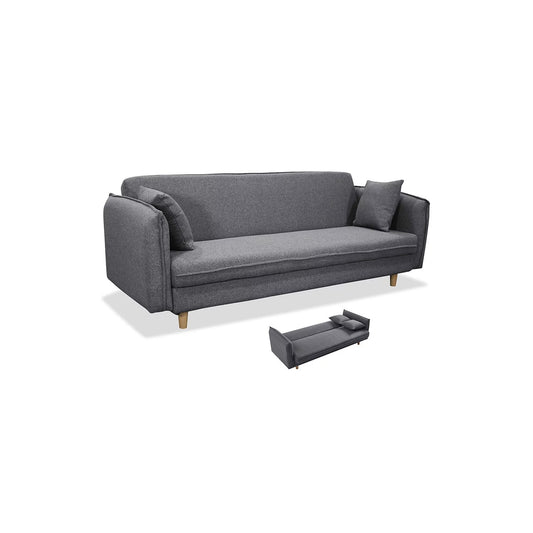Sofá cama con arcón gran capacidad VANI gris 203 cm