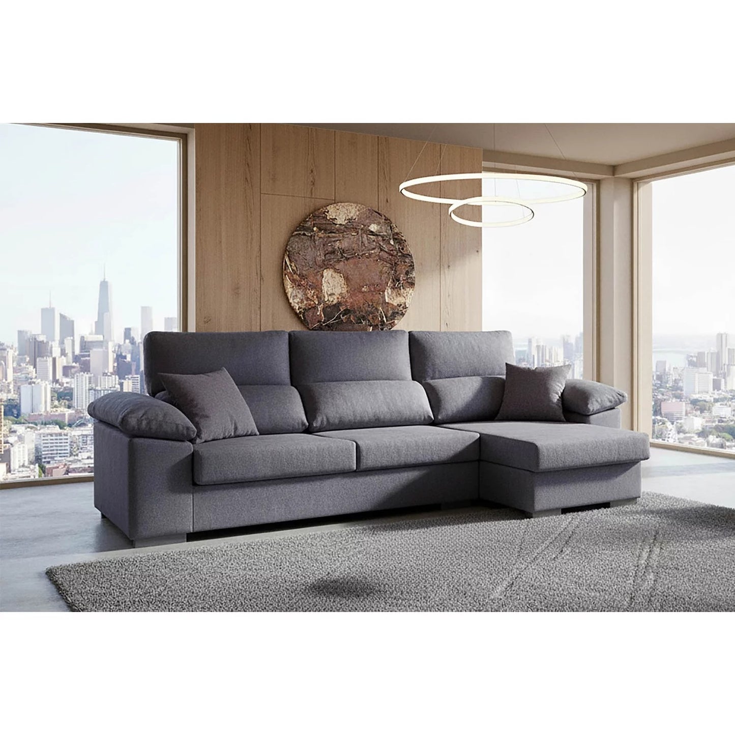 Sofá chaiselongue LUNO reversible 265 cm