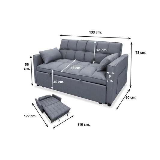 Sofá cama RÜKI 133 cm