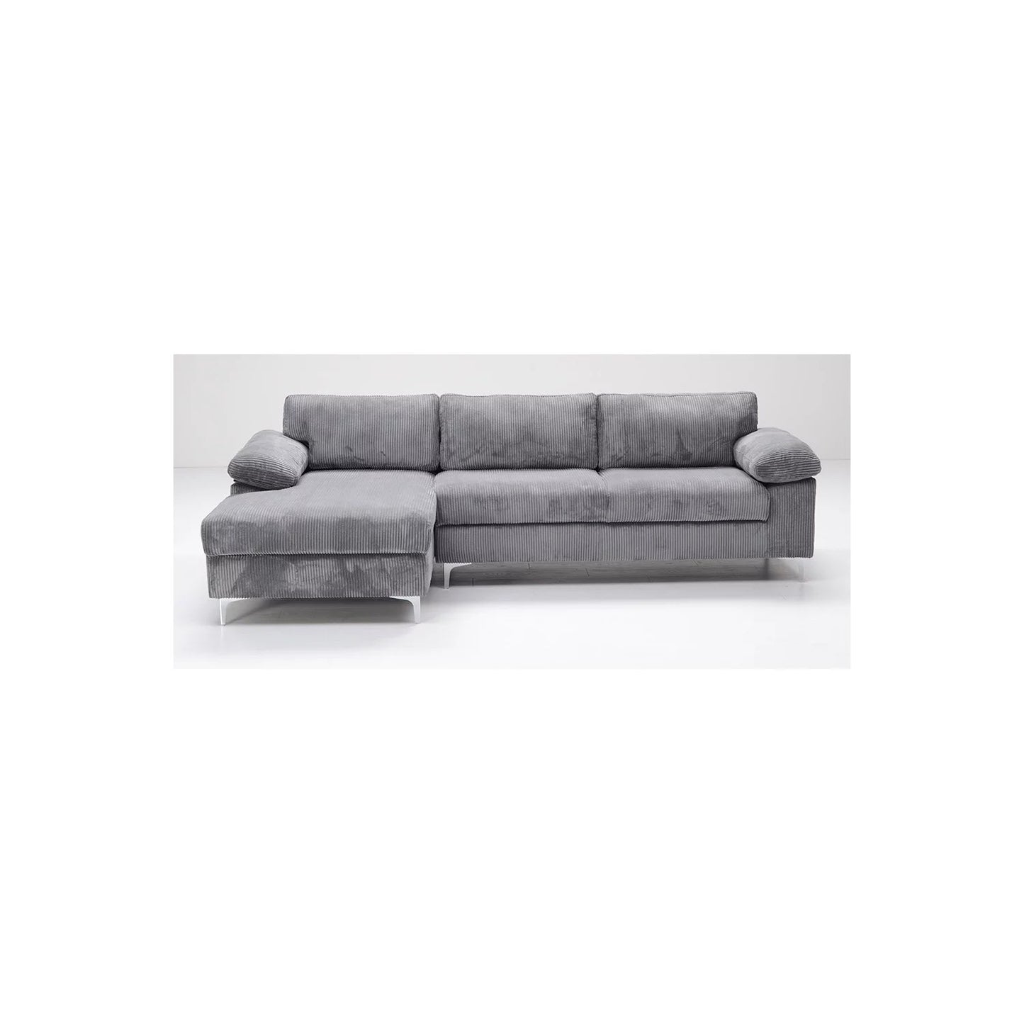 Sofá chaise longue izquierda ZÜMI 260 cm gris