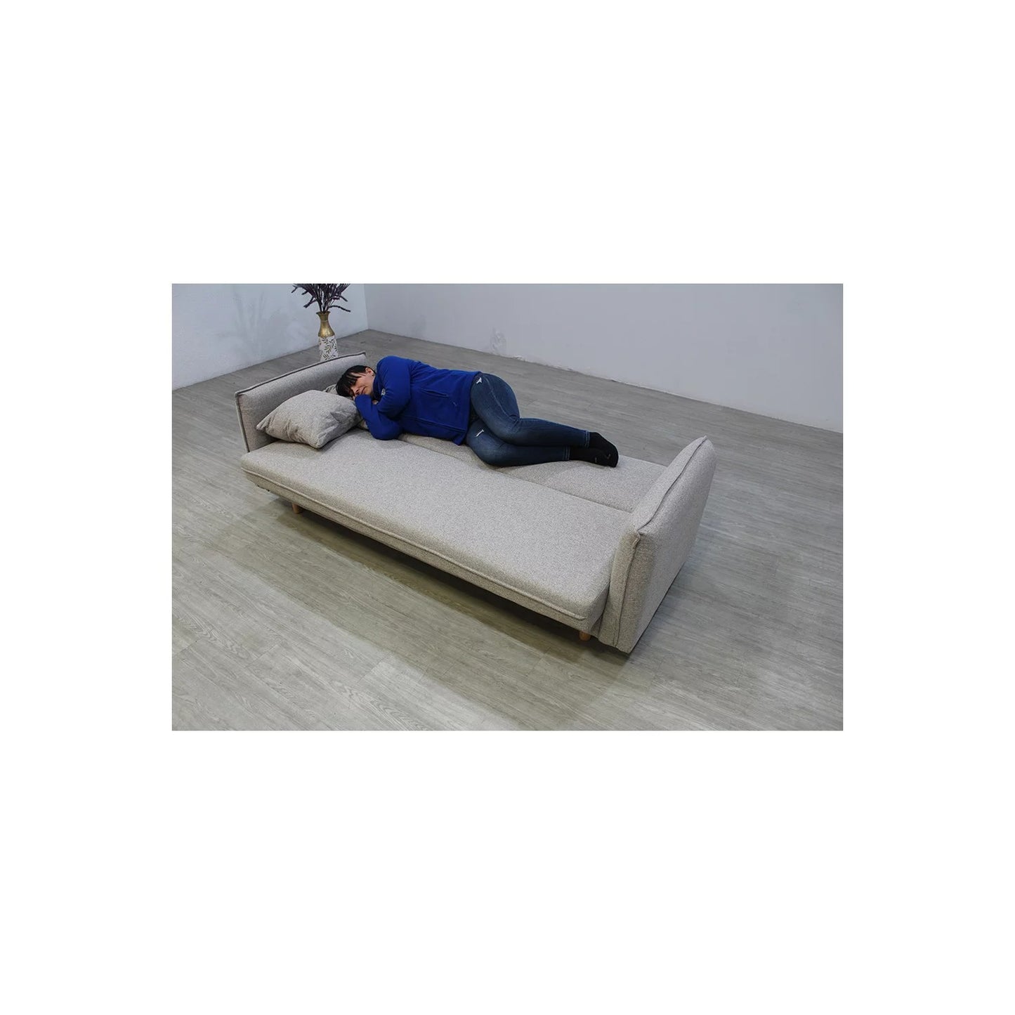 Sofá cama con arcón gran capacidad VANI beige 203 cm