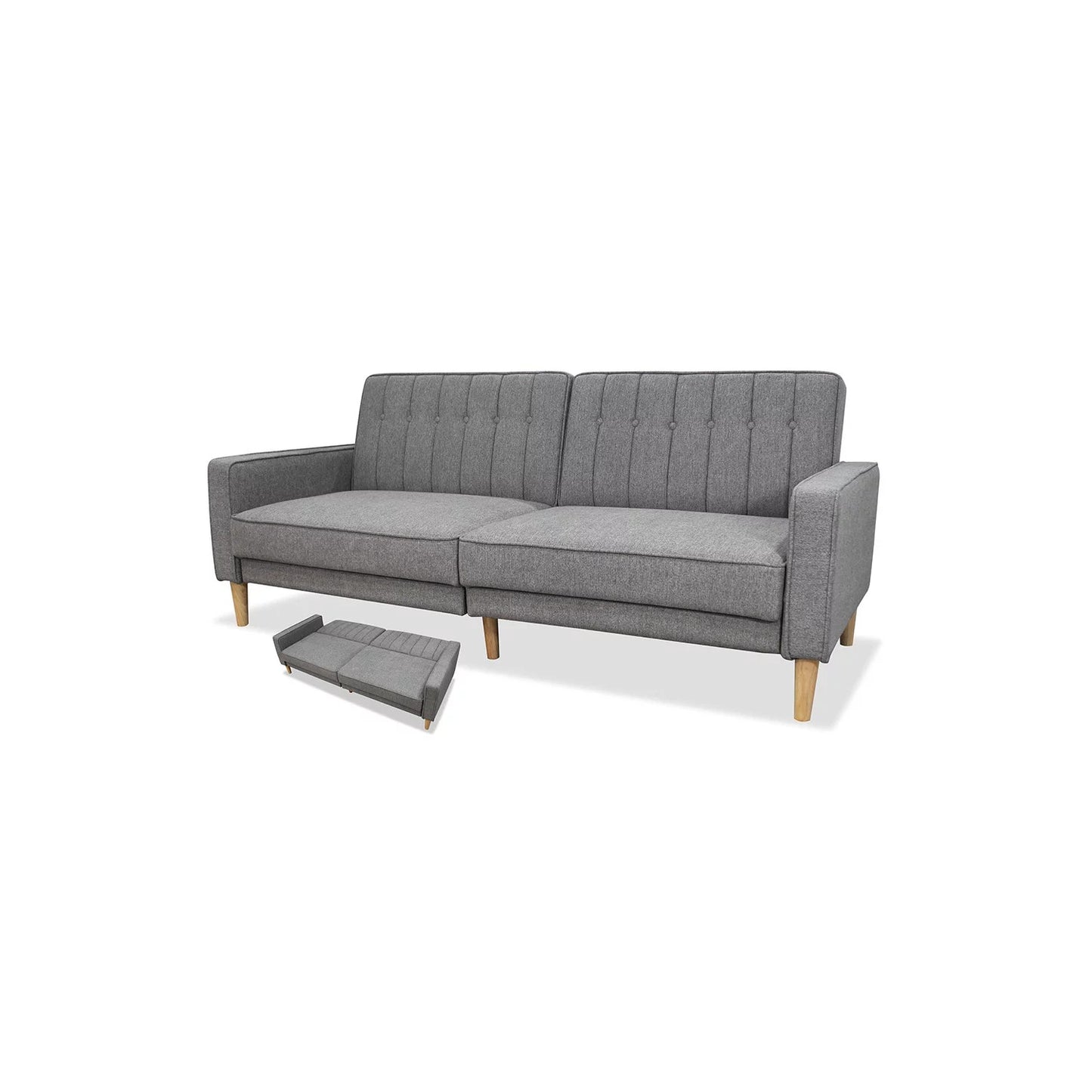 Sofá cama LINA 202 cm gris oscuro