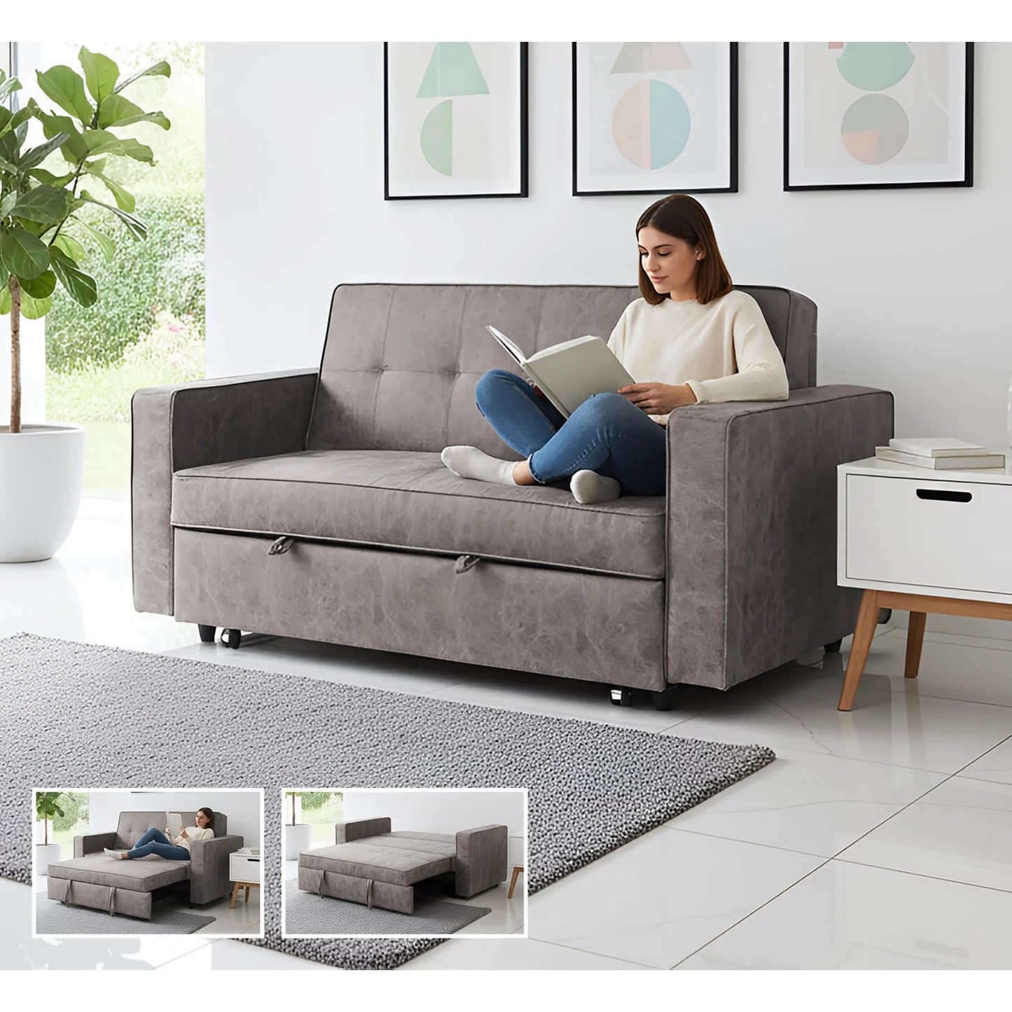 Sofá cama 3 plazas VÜKO 160 cm