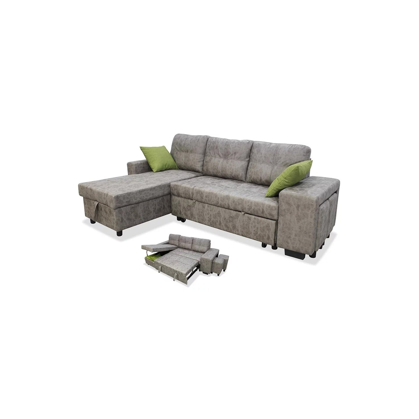 Sofá chaise longue cama NUBI 237 cm.