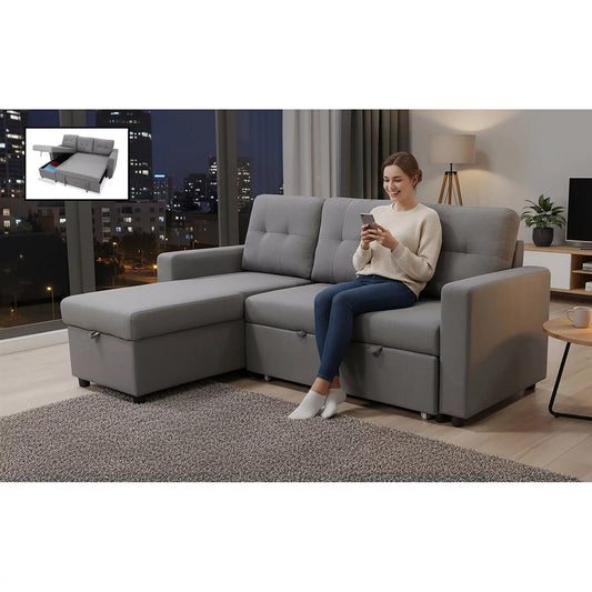 Sofá chaise longue cama LYKA 200 cm.