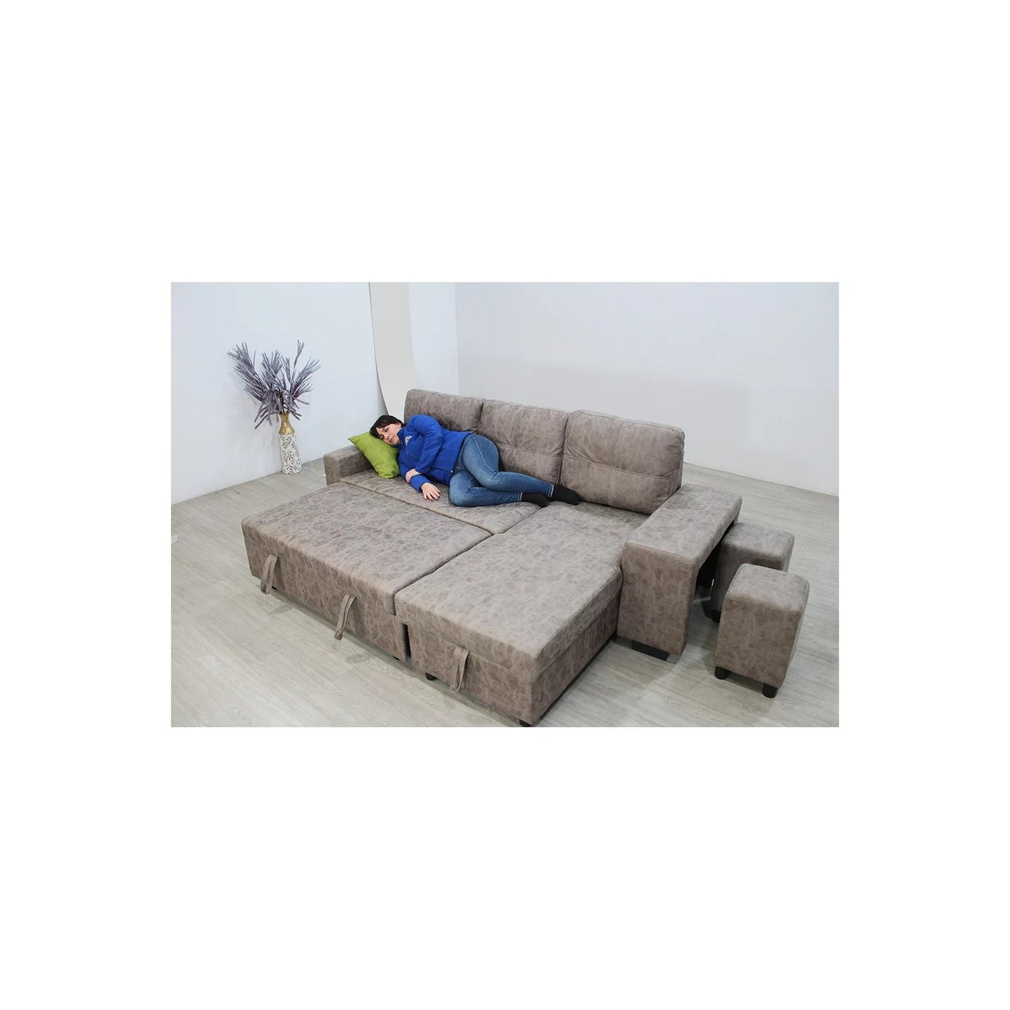 Sofá chaise longue cama NUBI 237 cm.