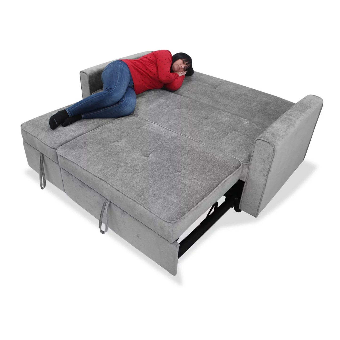 Sofá con cama y chaiselongue extraíbles ELVO 178 cm