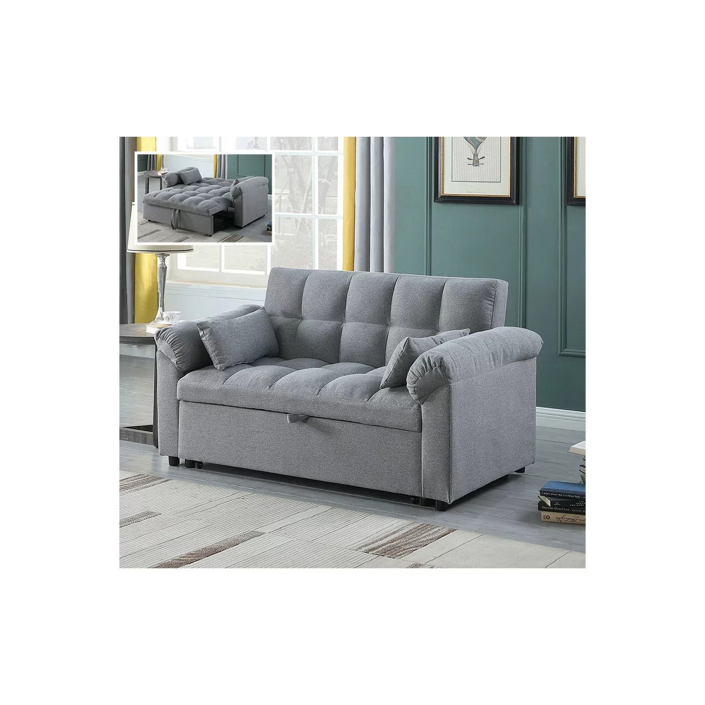 Sofá cama de matrimonio 160 cm TERRA gris