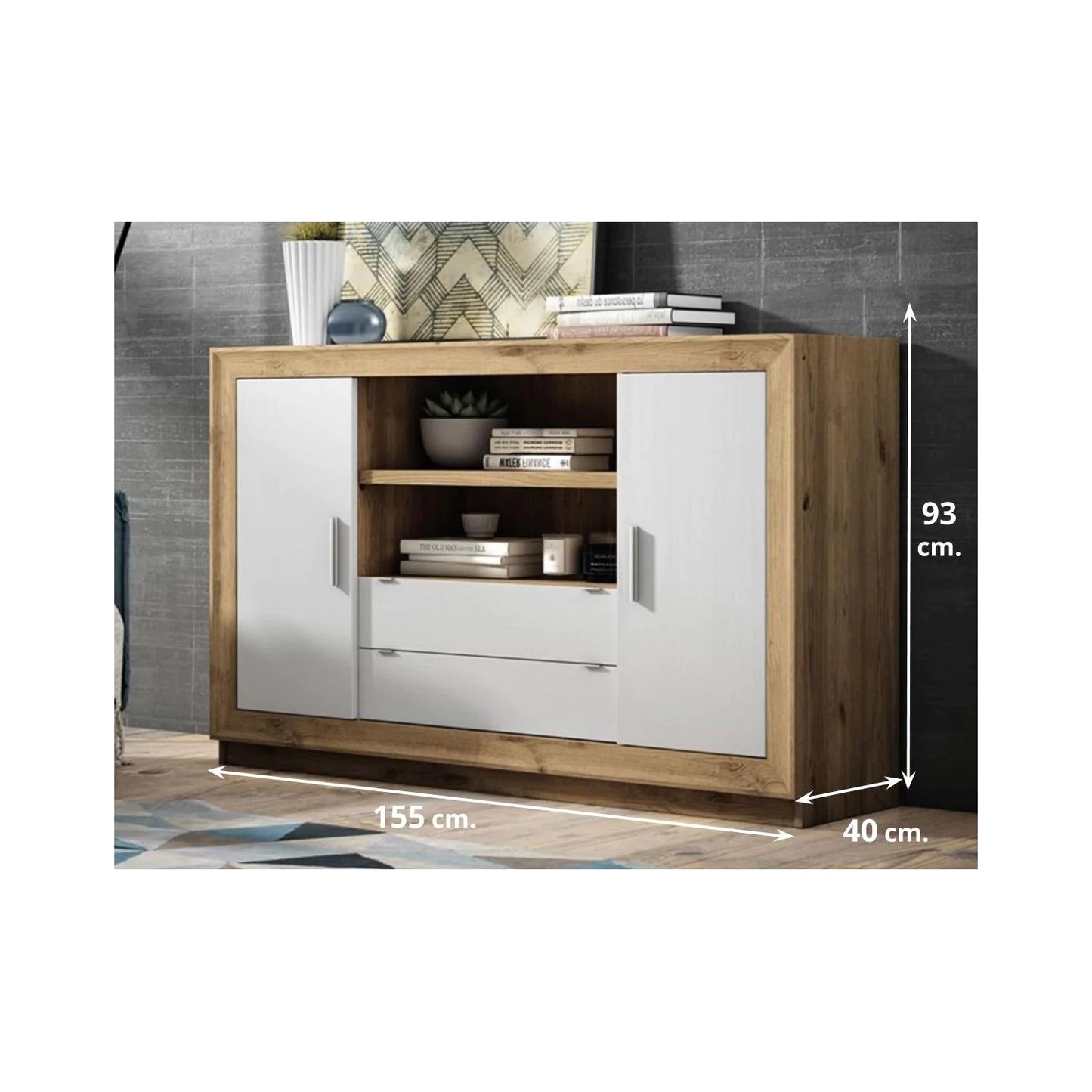 Aparador colores Salermo-Blanco 155 cm