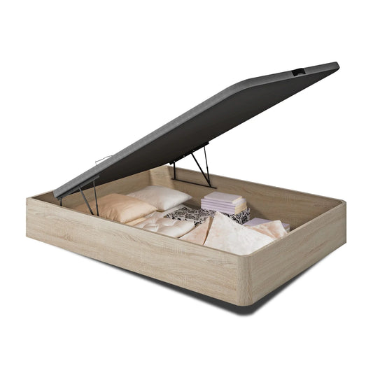 Canapé abatible 22mm. barato tapa tapizada 150 x 190 cm.roble sonoma