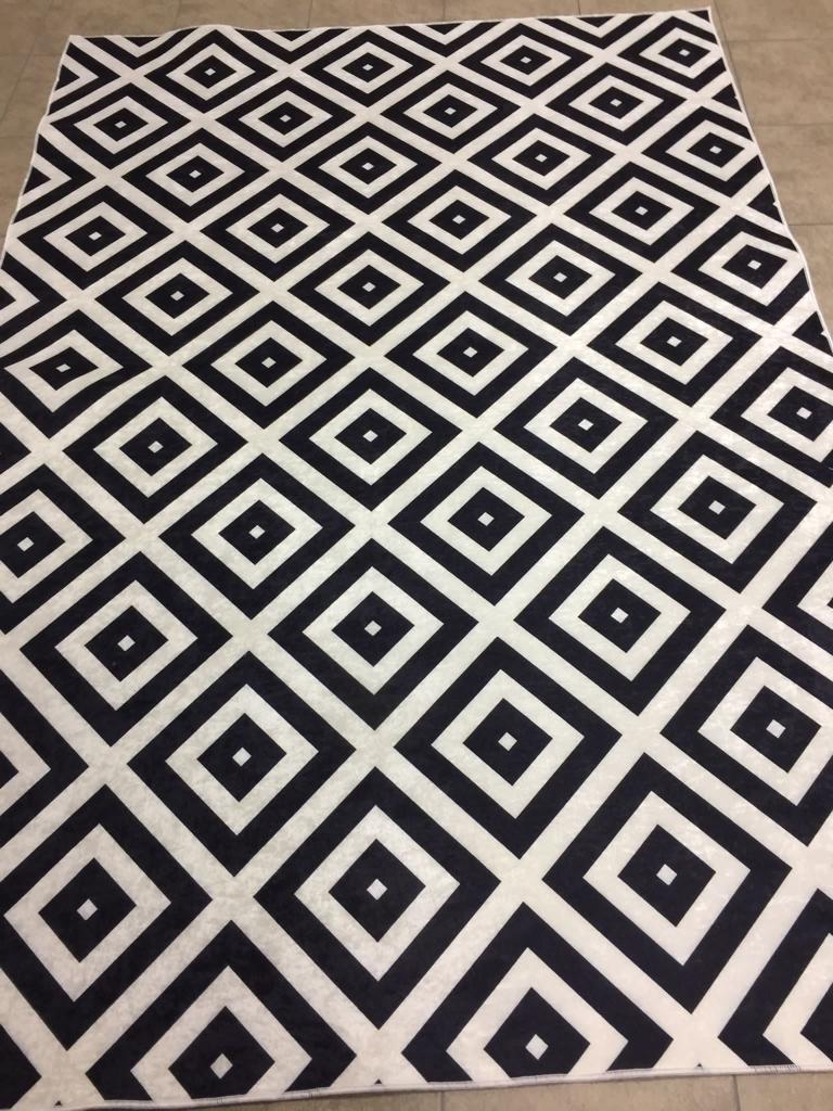 Alfombra Luxury Blanco y Negro 160x230 cm