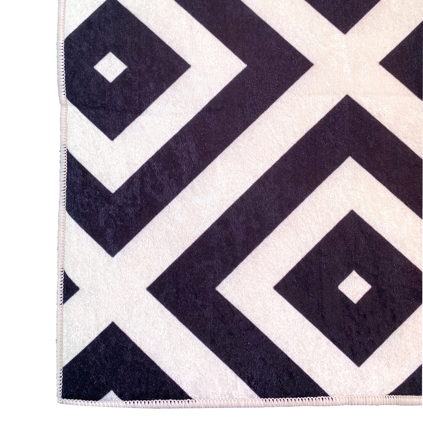 Alfombra Luxury Blanco y Negro 160x230 cm