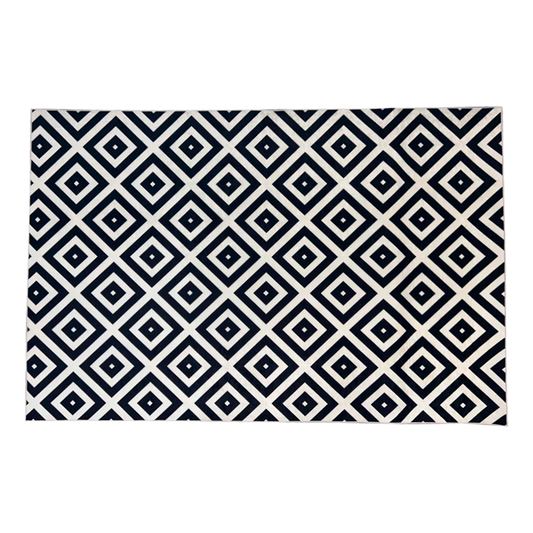 Alfombra Luxury Blanco y Negro 160x230 cm