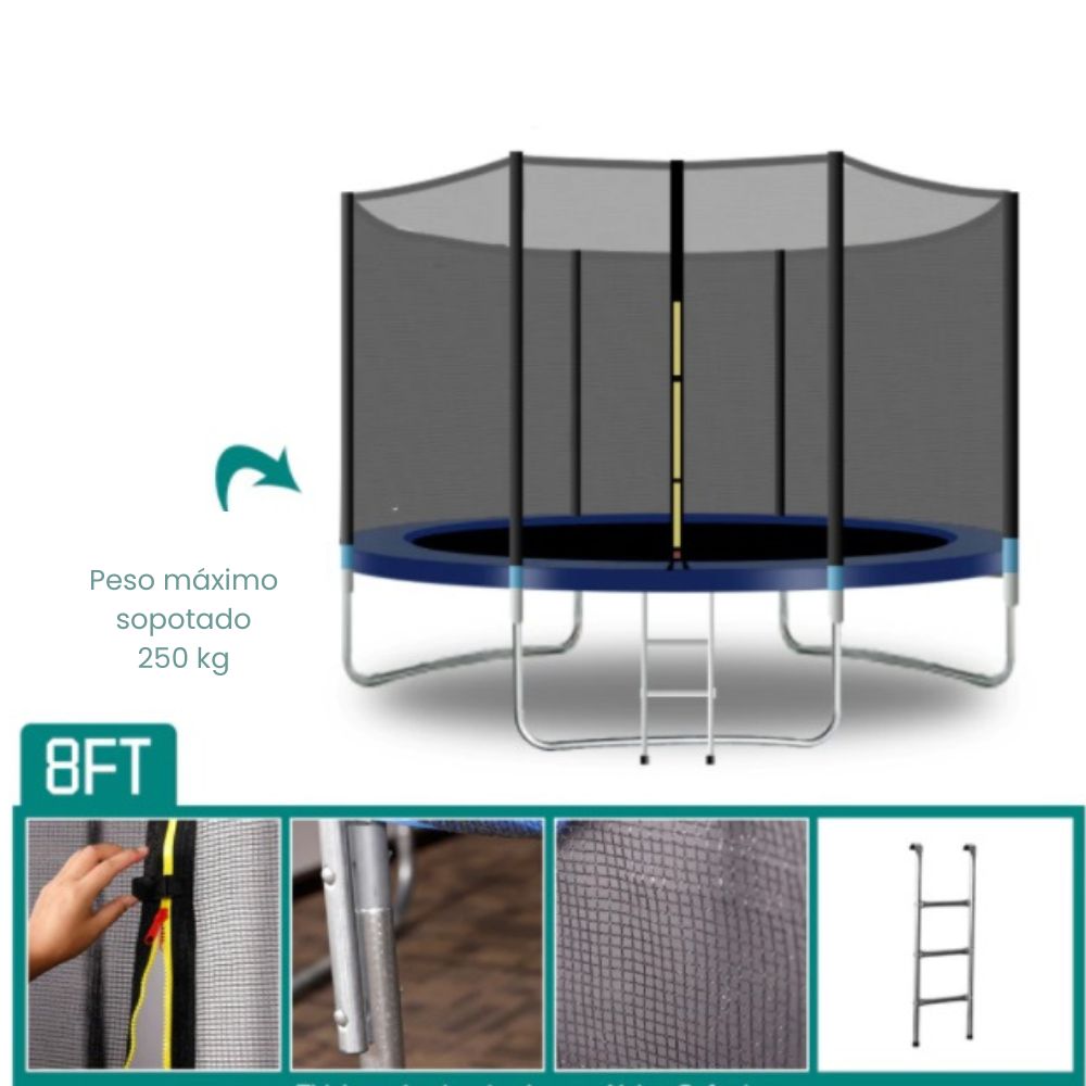 Cama elástica trampolín 244x210 cm 250 kg