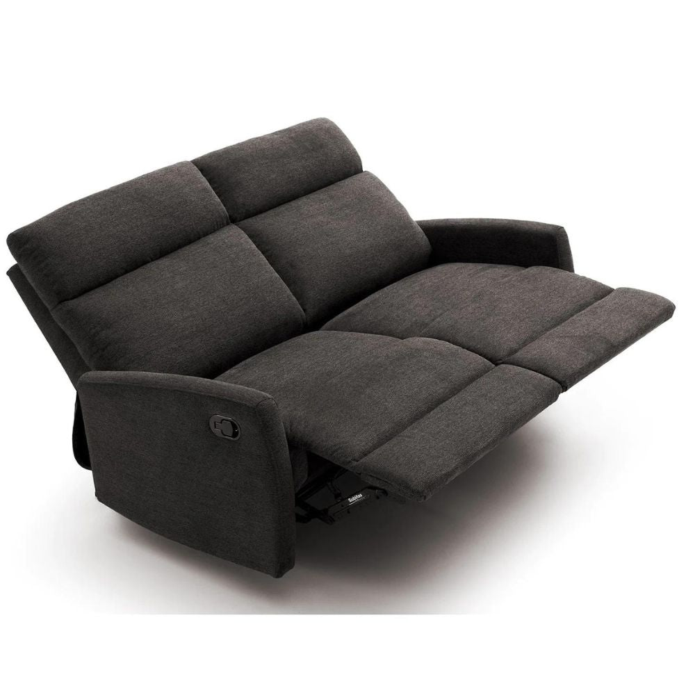 Sofá relax 3 plazas Lancia marrón oscuro