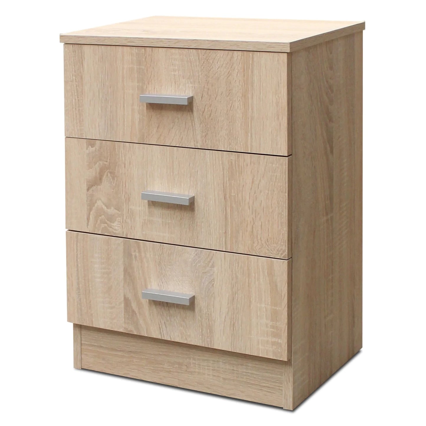 Mesita 3 cajones montada, Roble Cambrian, Eco