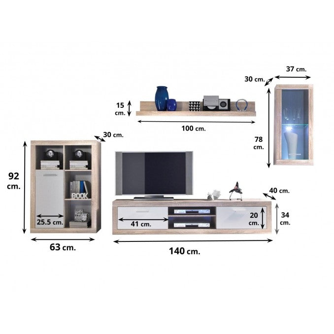 Mueble de salón moderno Vinicius 234 cm