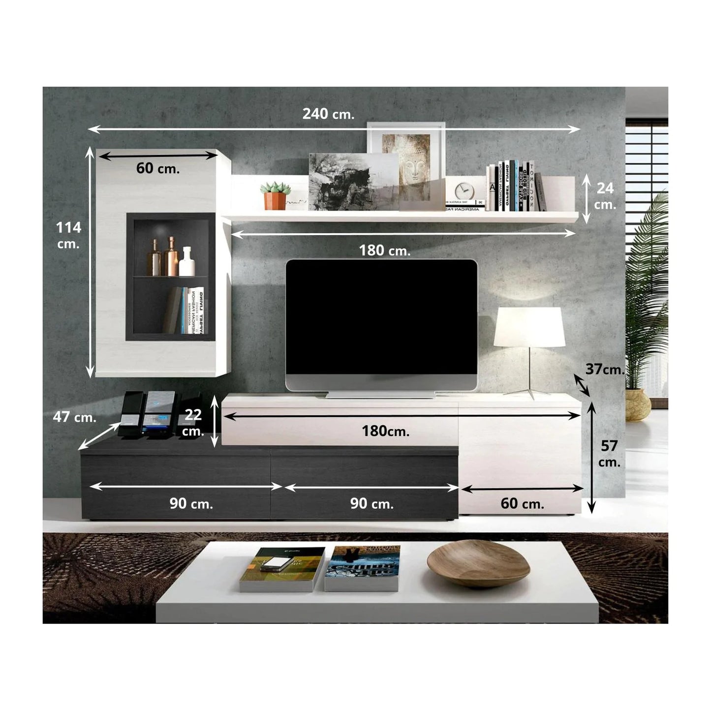 Mueble de salón Nº693 - 240 cm.