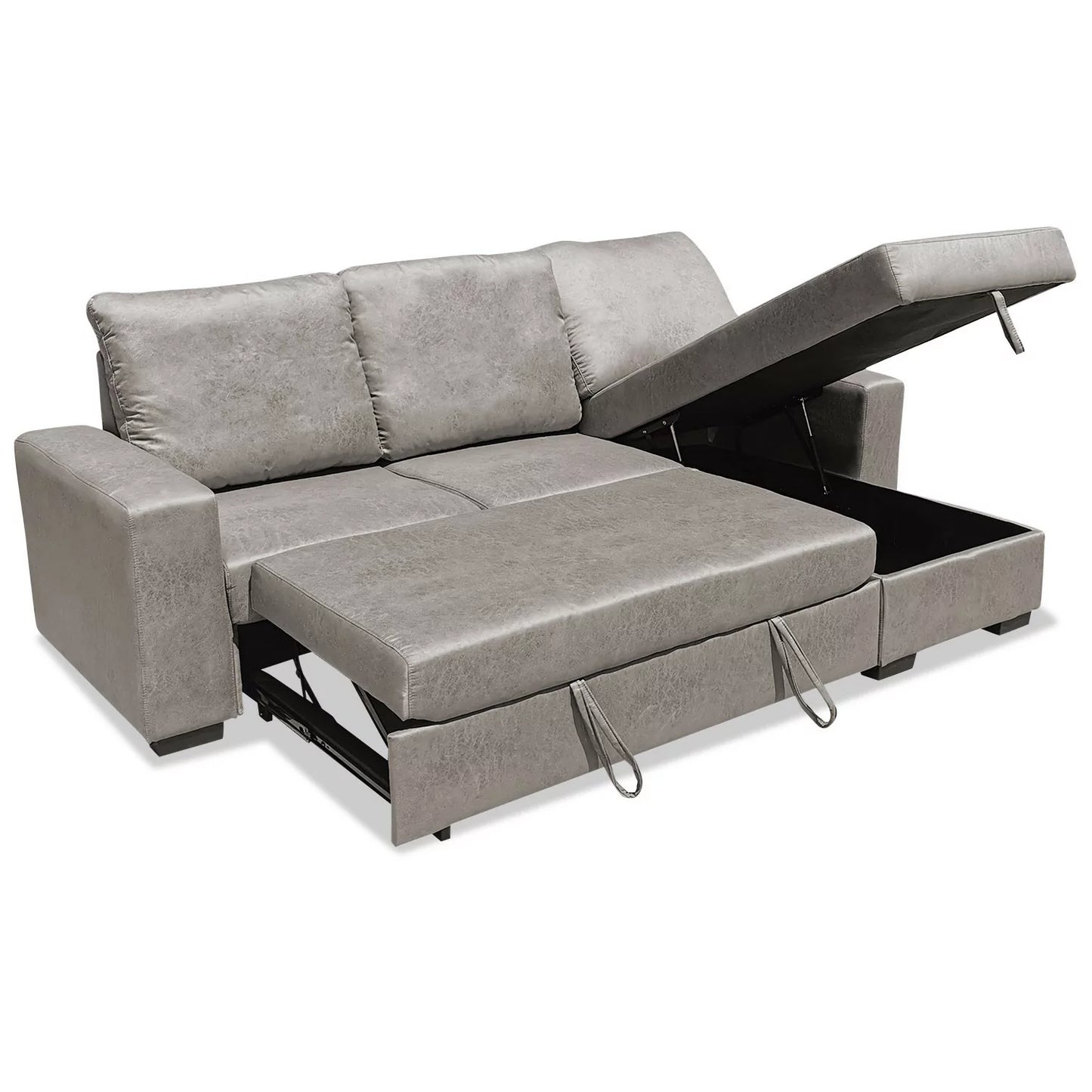 Sofá chaise longue cama Nápoles 255 cm