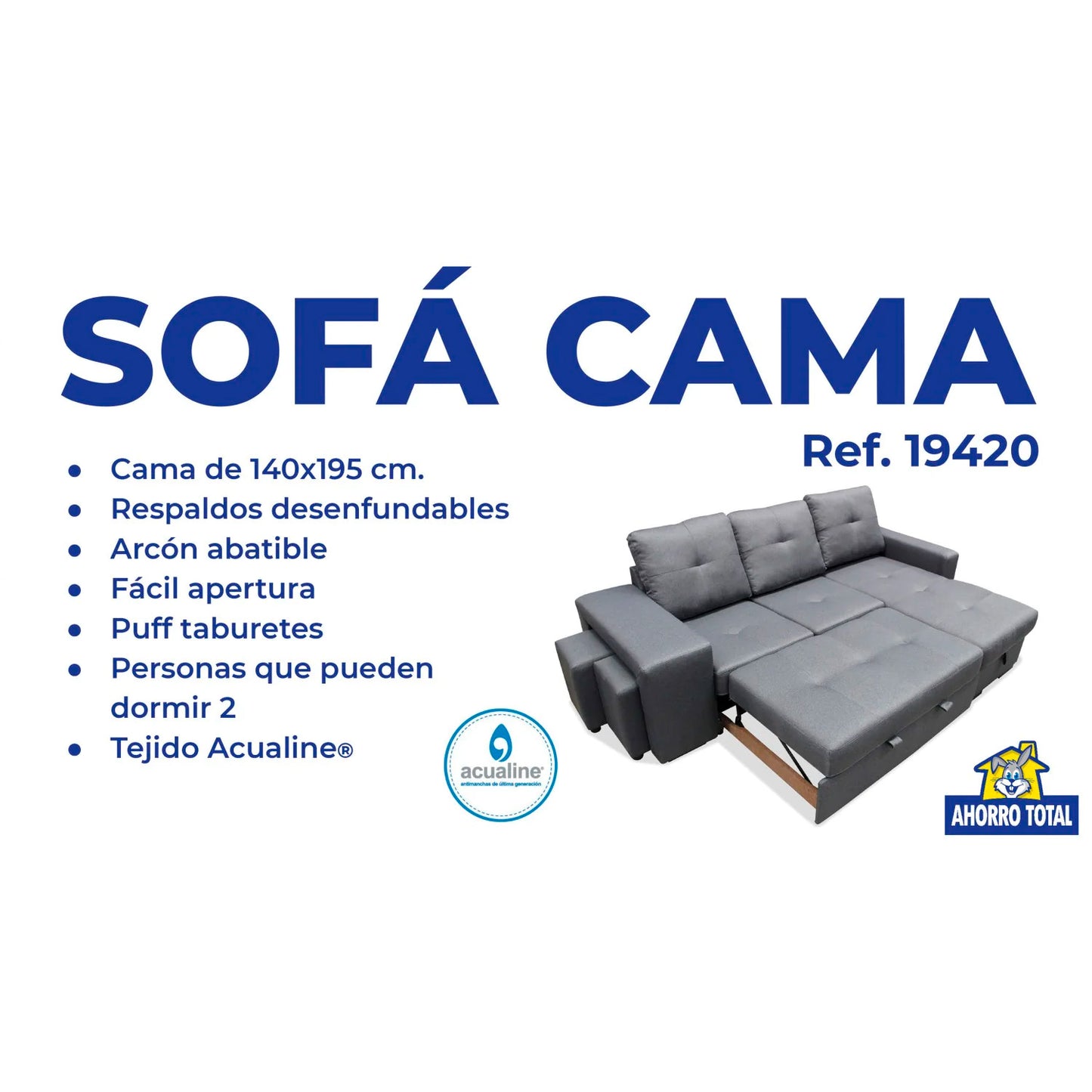 Sofá chaise longue Mallorca 248 cm